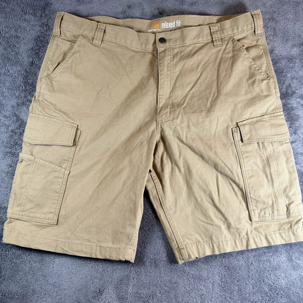 Carhartt Cargo Shorts Mens 42 Relaxed Fit Khaki